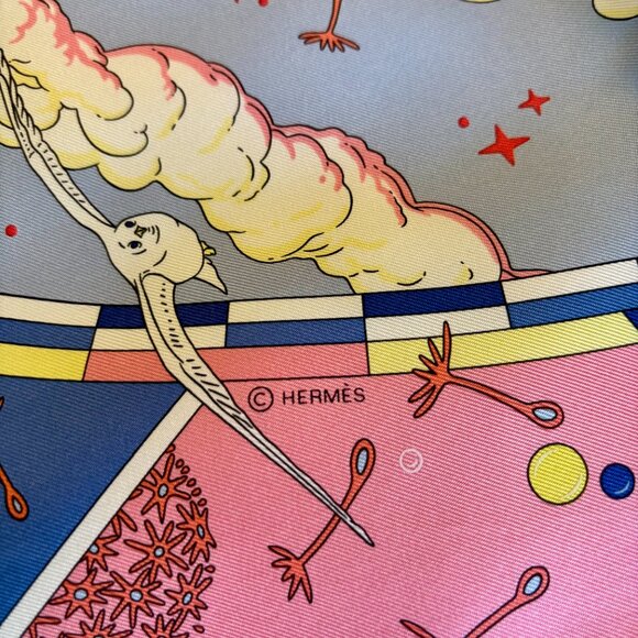 Brand New, with Tags, Hermes "Flagship" Scarf by Dimitri Rybltchenko - 90cm silk - Picture 4 of 11